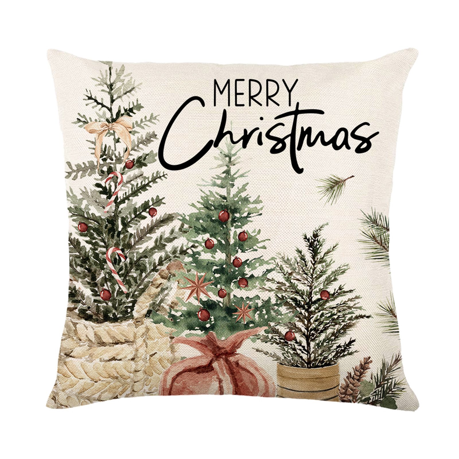 Qelus Kissenbezüge Weihnachten Kissenbezug 4er Set Kissenbezüge 45x45cm Dekokissen Deko, für Sofa Couch