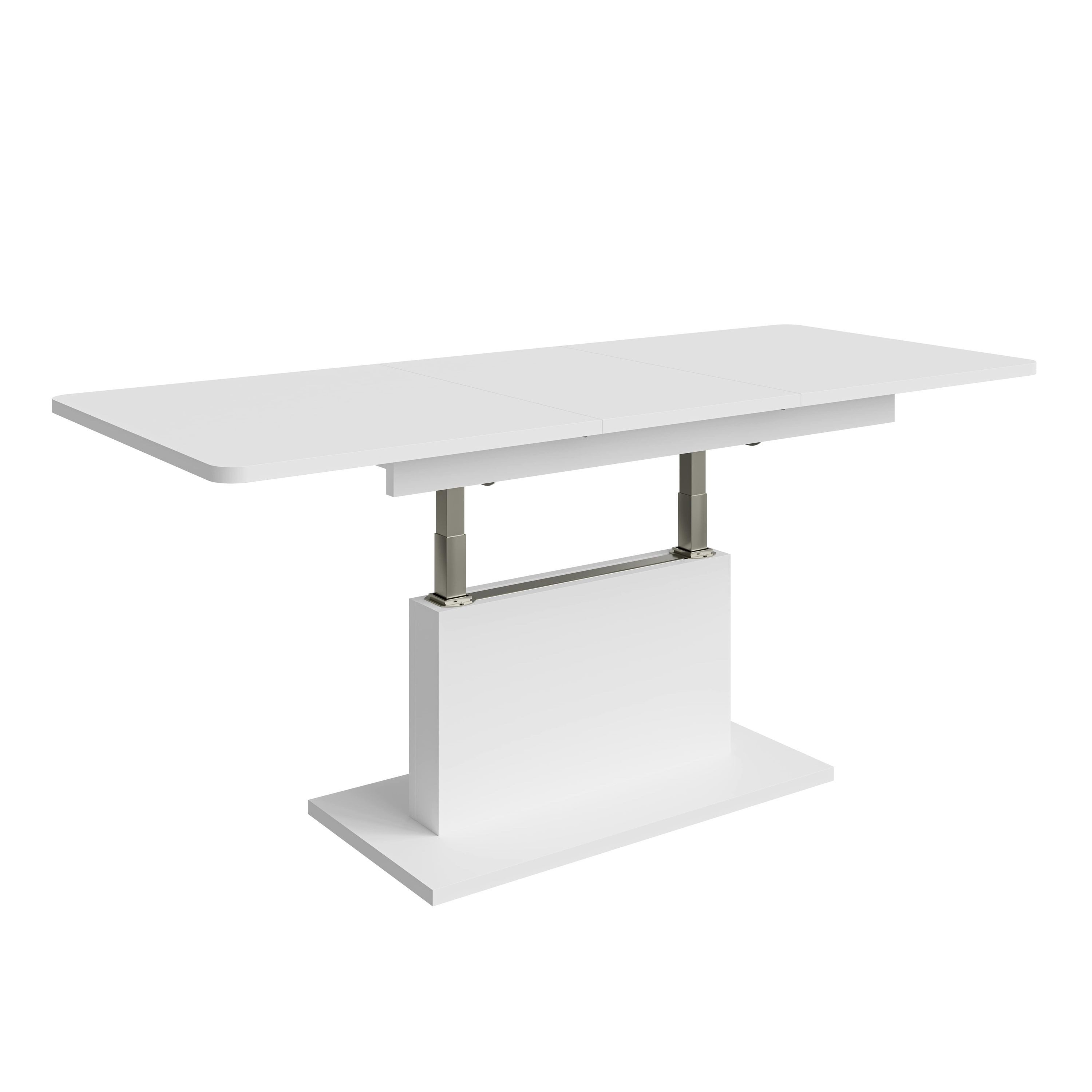 designimpex Couchtisch DC-1 Weiß matt stufenlos günstig online kaufen