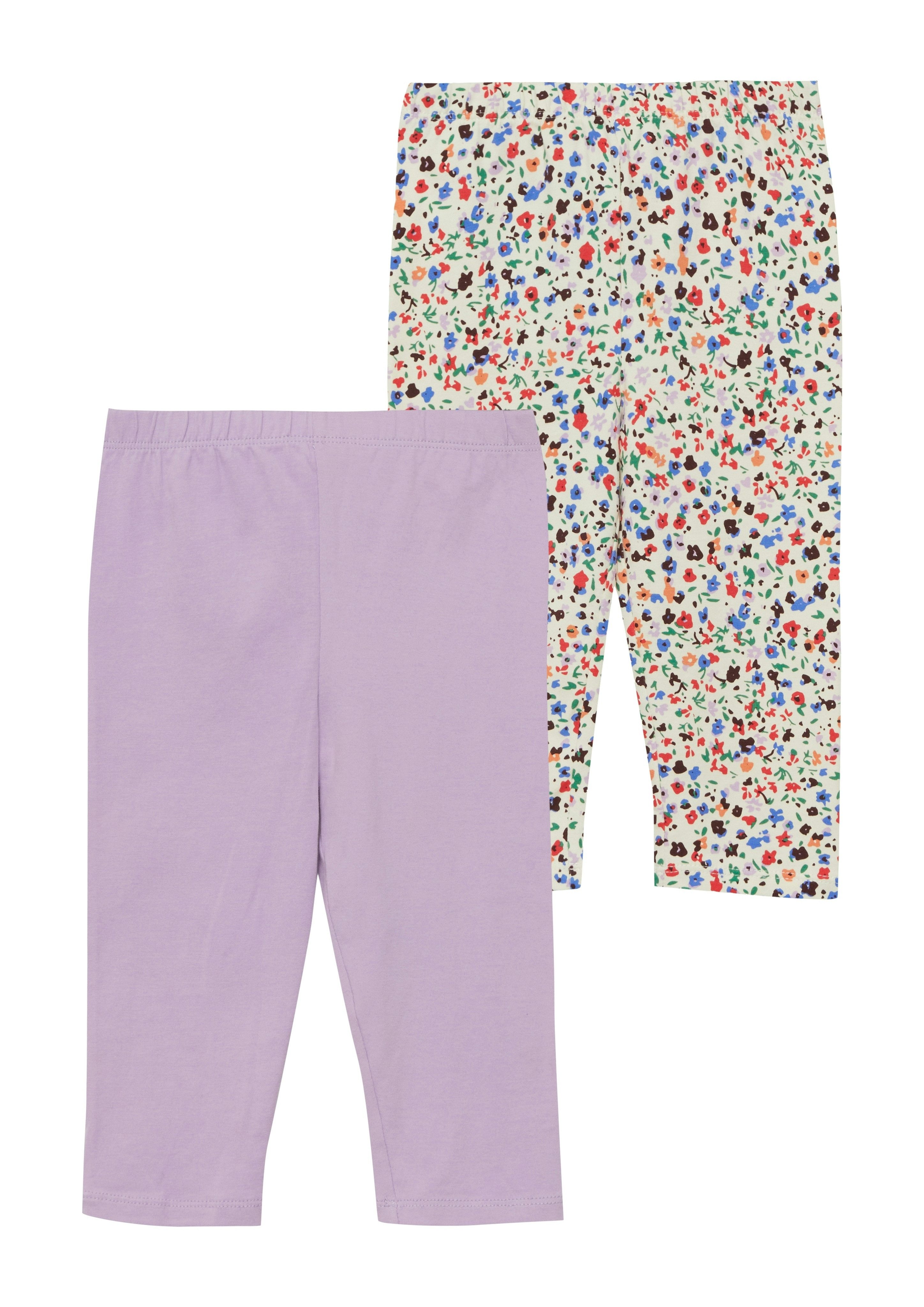 s.Oliver Junior 3/4-Leggings (2-tlg) im 2er Pack, aus Baumwollmischung, mit elastischem Bund
