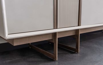 JVmoebel Wohnzimmer-Set Stilvolle Wohnwand Designer TV-Lowboard Moderne Regale Robuste Möbel, (2-St., Tv Lowboard/Regal), Made in Europa