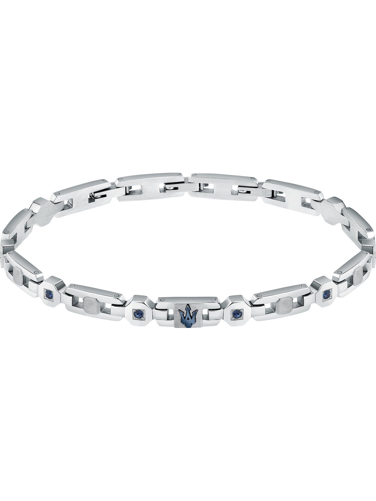 Edelstahlarmband Maserati Herren-Armband Edelstahl Kristall