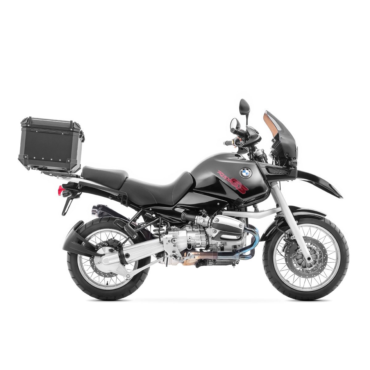 Bagtecs Topcase Set Alu Topcase + Gepäckbrücke passend für BMW R 1100 / 1150 GS 94-04