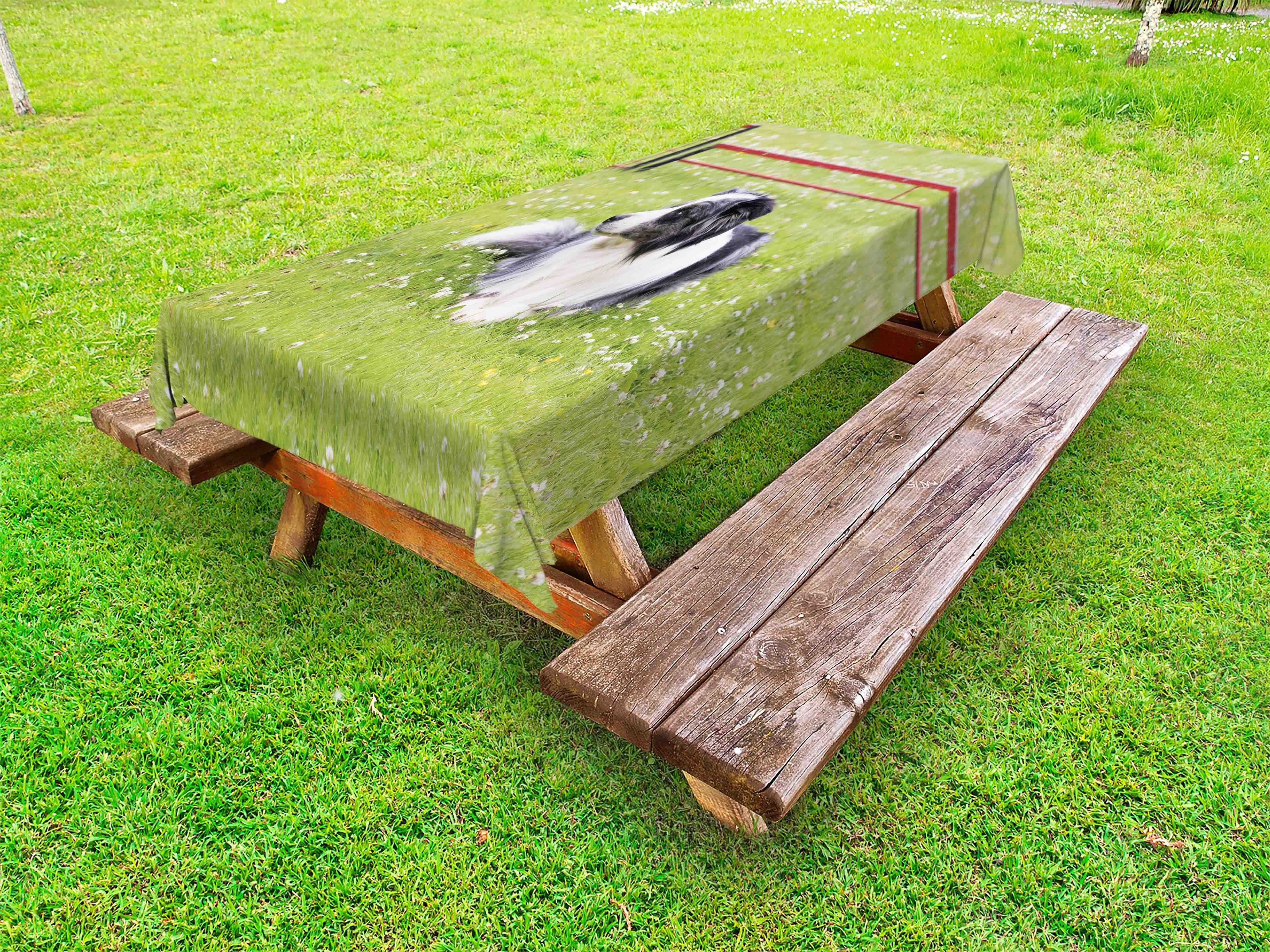 Bobtail Sheepdog Englisch Bild dekorative Picknick-Tischdecke, Abakuhaus Tischdecke waschbare