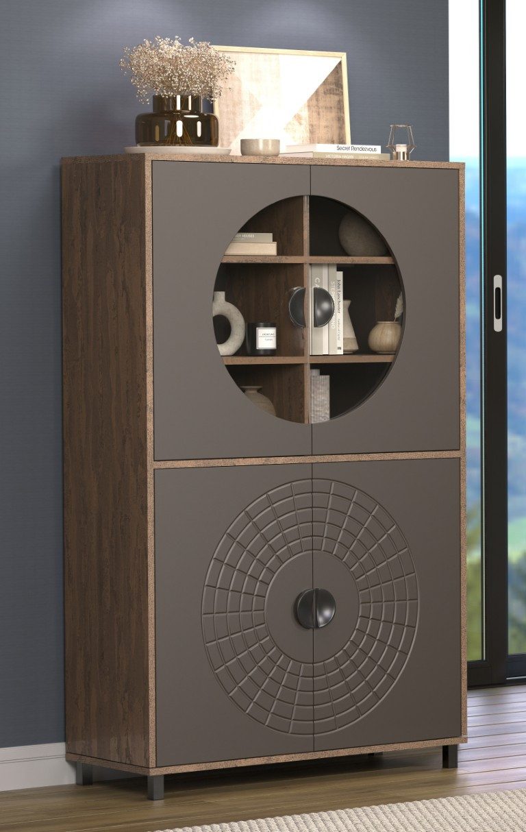 trendteam Vitrine Vitrine Fusion, Rostoptik Rusty Flow / Perlbronze ohne Be günstig online kaufen