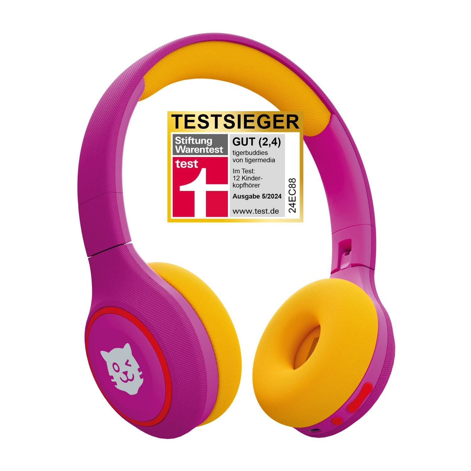 Hörspielfigur Tiger Media - Tigerbuddies Kinderkopfhörer - Crazy Pink
