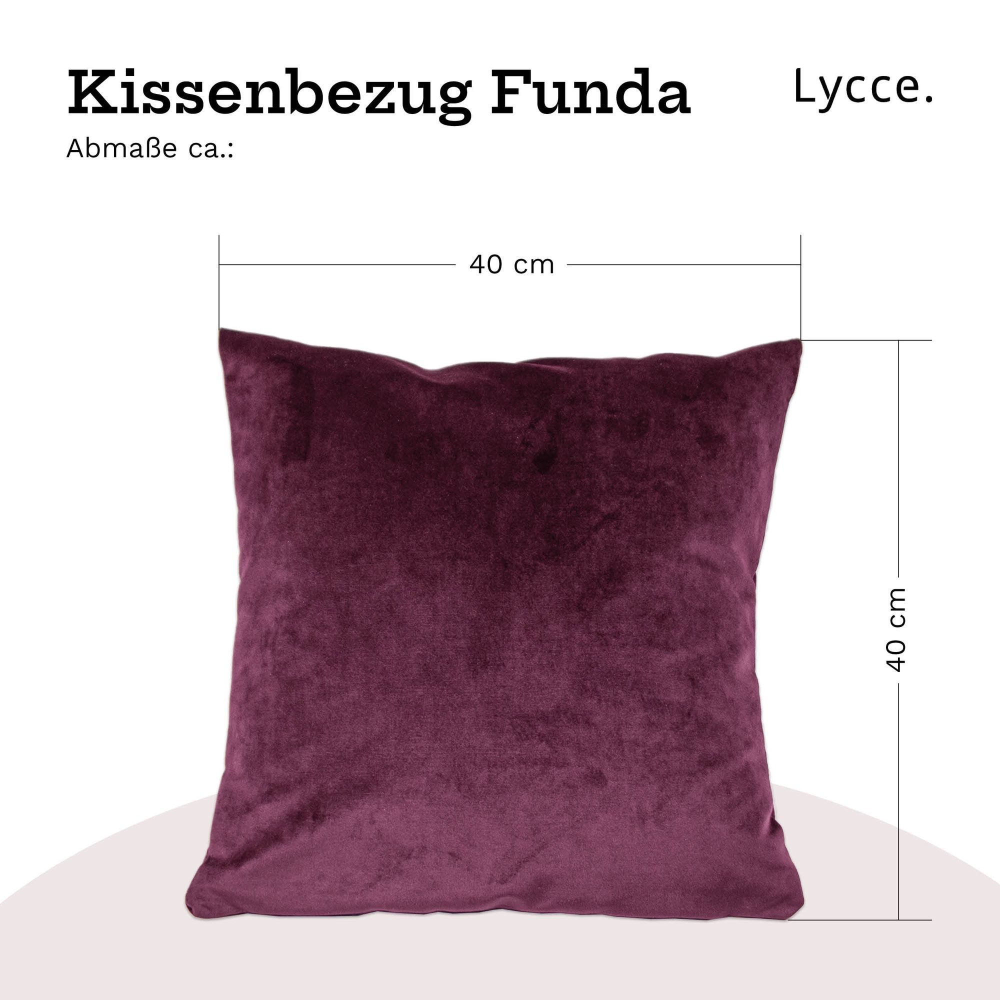 Lycce Dekokissen Kissenbezüge FUNDA Retro Samt Kissenbezug Kissenhülle berry