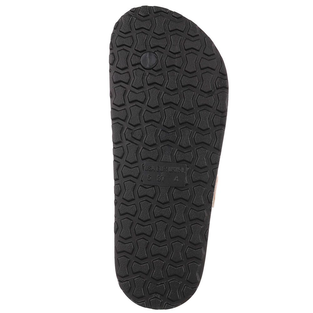 Ital-Design Modische Flip-Flops mit Schnalle für Damen Zehentrenner (91512278) Flach Zehentrenner in Beige