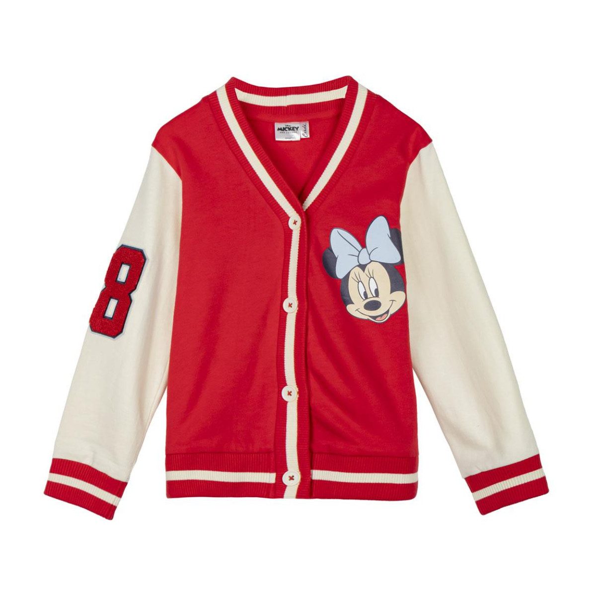 Cerda Collegejacke Disney Minnie Mouse Baseballjacke – Kinderjacke aus 100 % Baumwolle