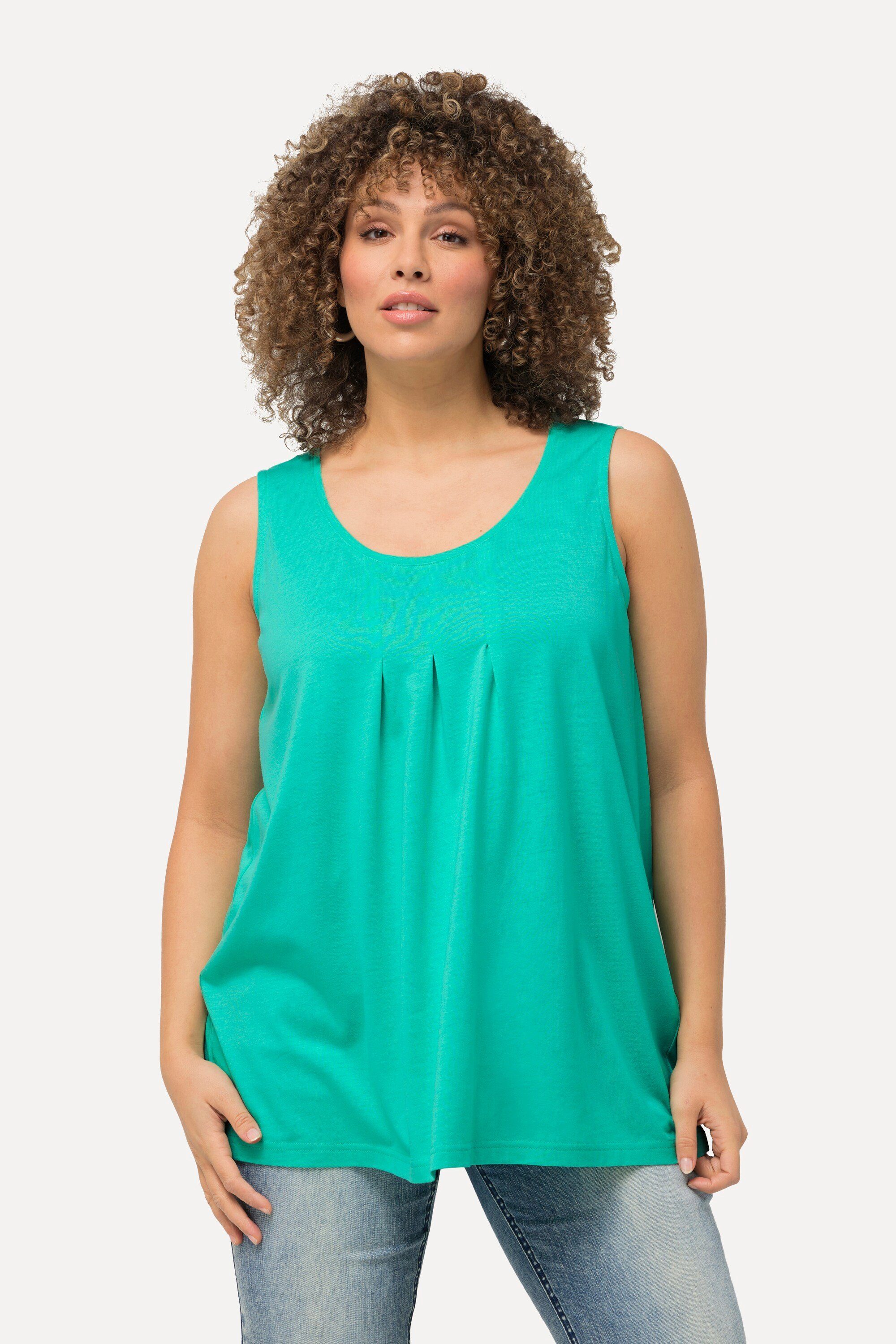 Ulla Popken T-Shirt Top Zierfalten A-Linie günstig online kaufen