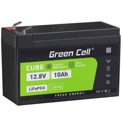 Green Cell LiFePO4 128Wh Battery Lithium-Eisen-Phosphat-Akku 12.8V Batterie, (12 V), Kapazität 10Ah