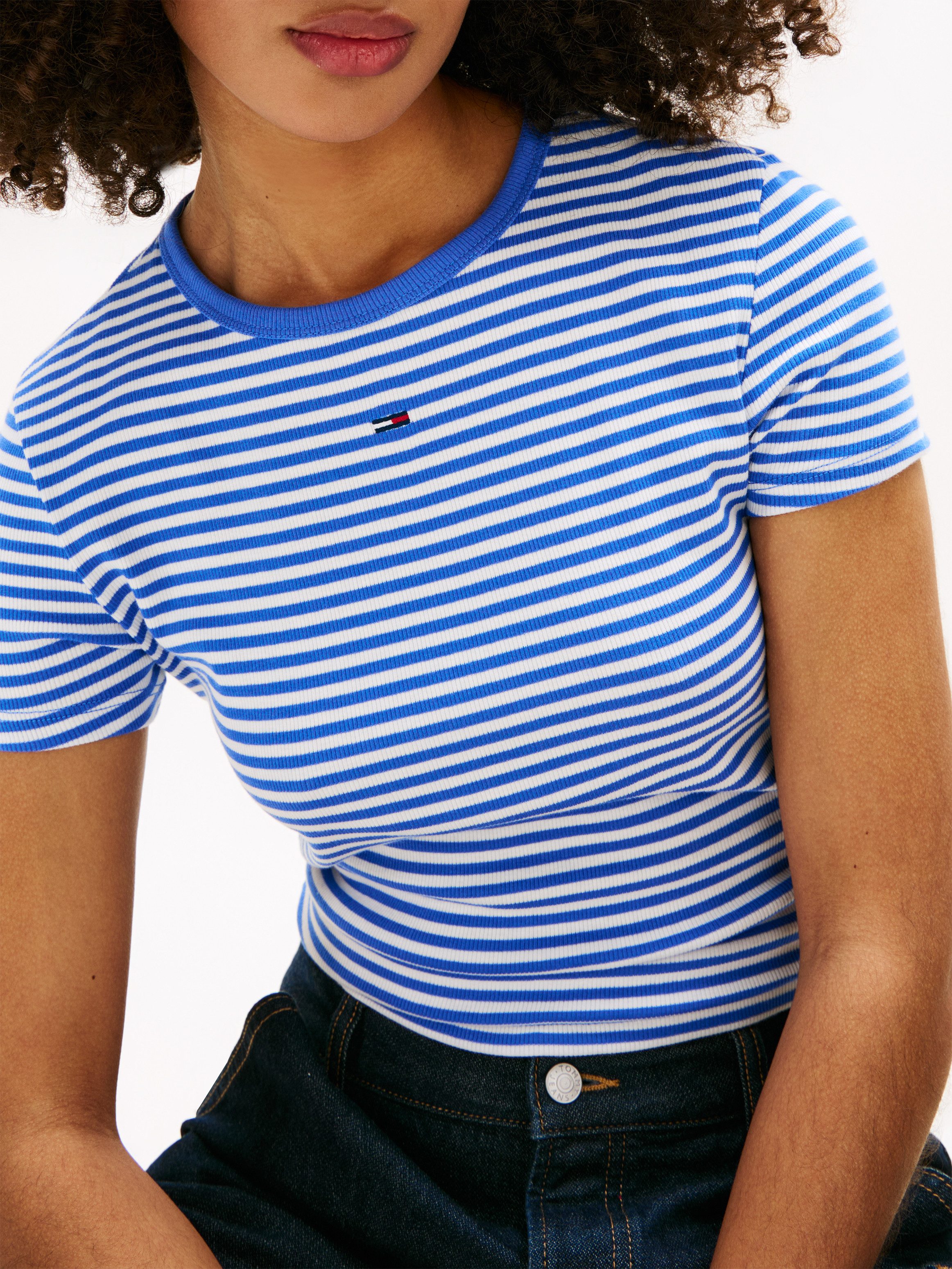 Tommy Jeans Kurzarmshirt TJW 2PACK SLIM ESSENTIAL RIB SS (Packung, 2-tlg., 2er-Pack) mit gerippter Struktur, Rundhals