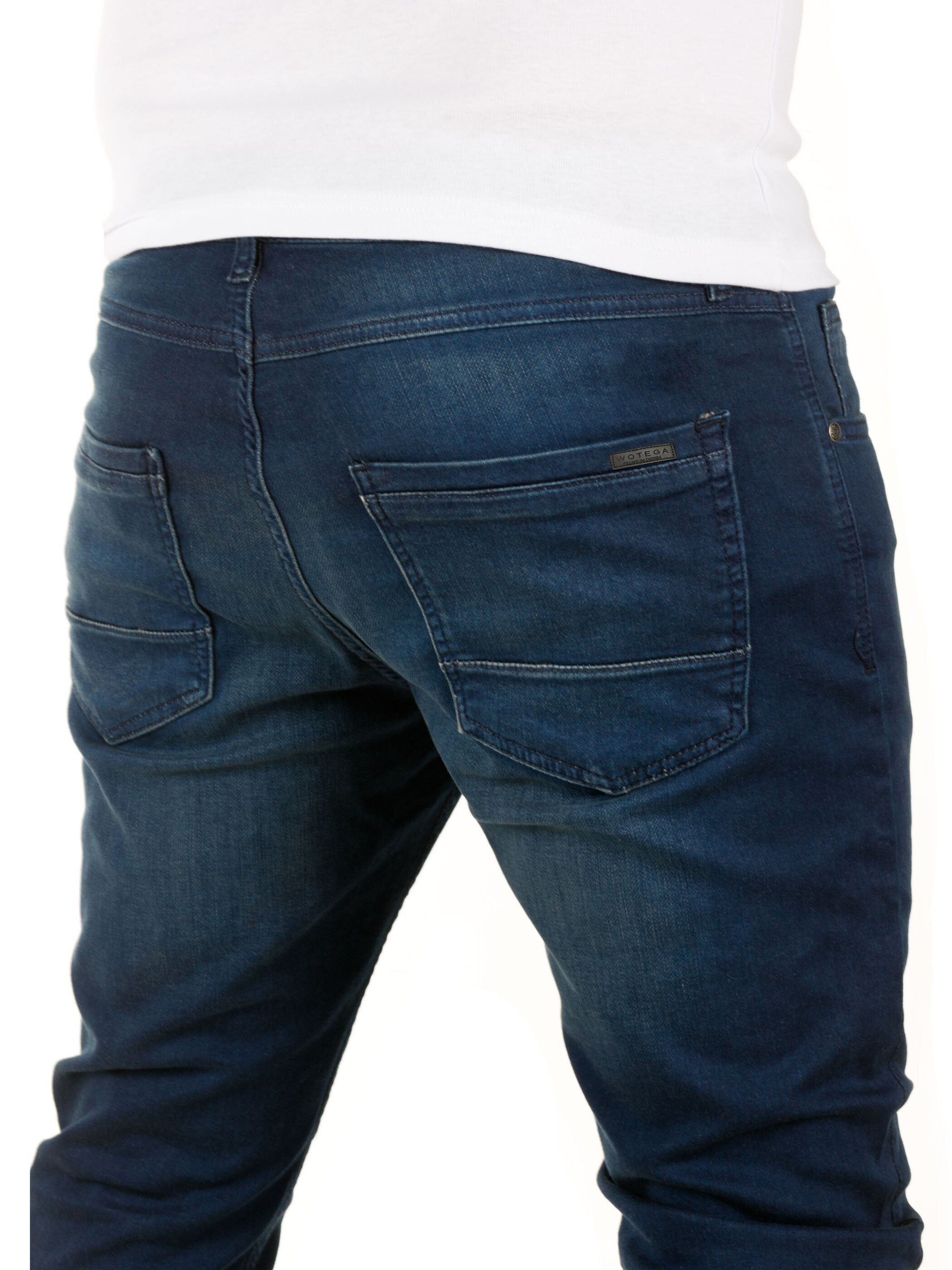 WOTEGA Slim-fit-Jeans Herren Jogginghose in Jeans-Look Noah Stretch Hose in Jogging Jeans Sweathosen Denim – Bild 3 von 5