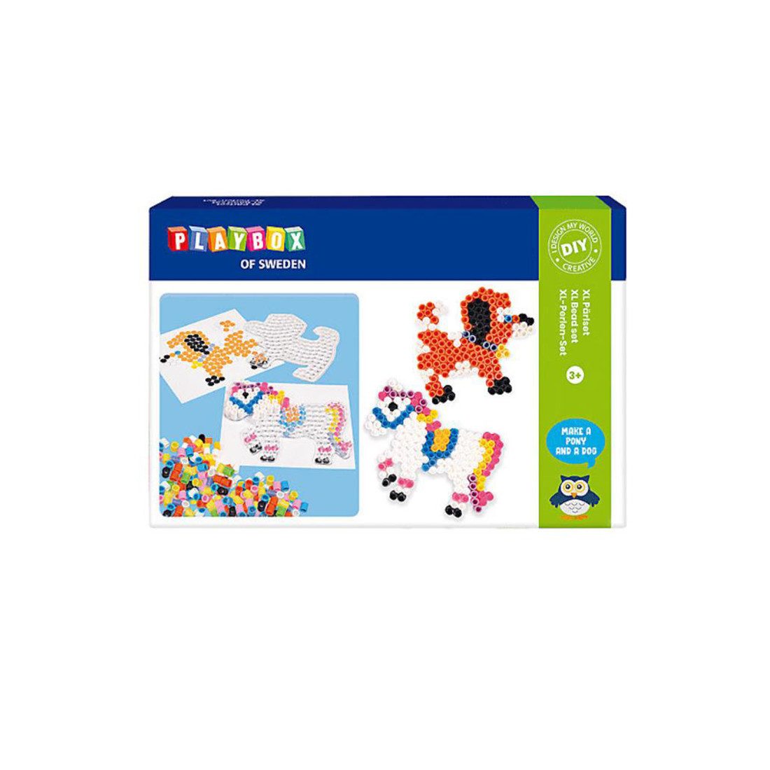 Playbox Bügelperlen Playbox Bügelperlenset XL-Perlen Hund & Pferd
