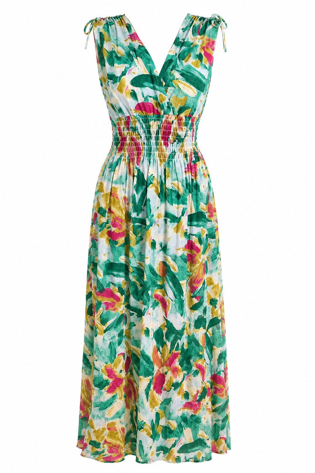 ITALY VIBES Sommerkleid - Viskose Maxikleid mit Blumenprint für Damen