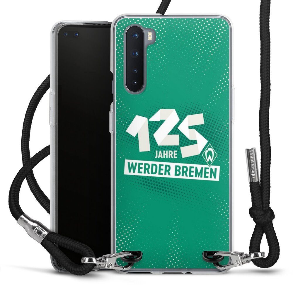 DeinDesign Handyhülle 125 Jahre Werder Bremen Offizielles Lizenzprodukt, OnePlus Nord Handykette Hülle mit Band Case zum Umhängen