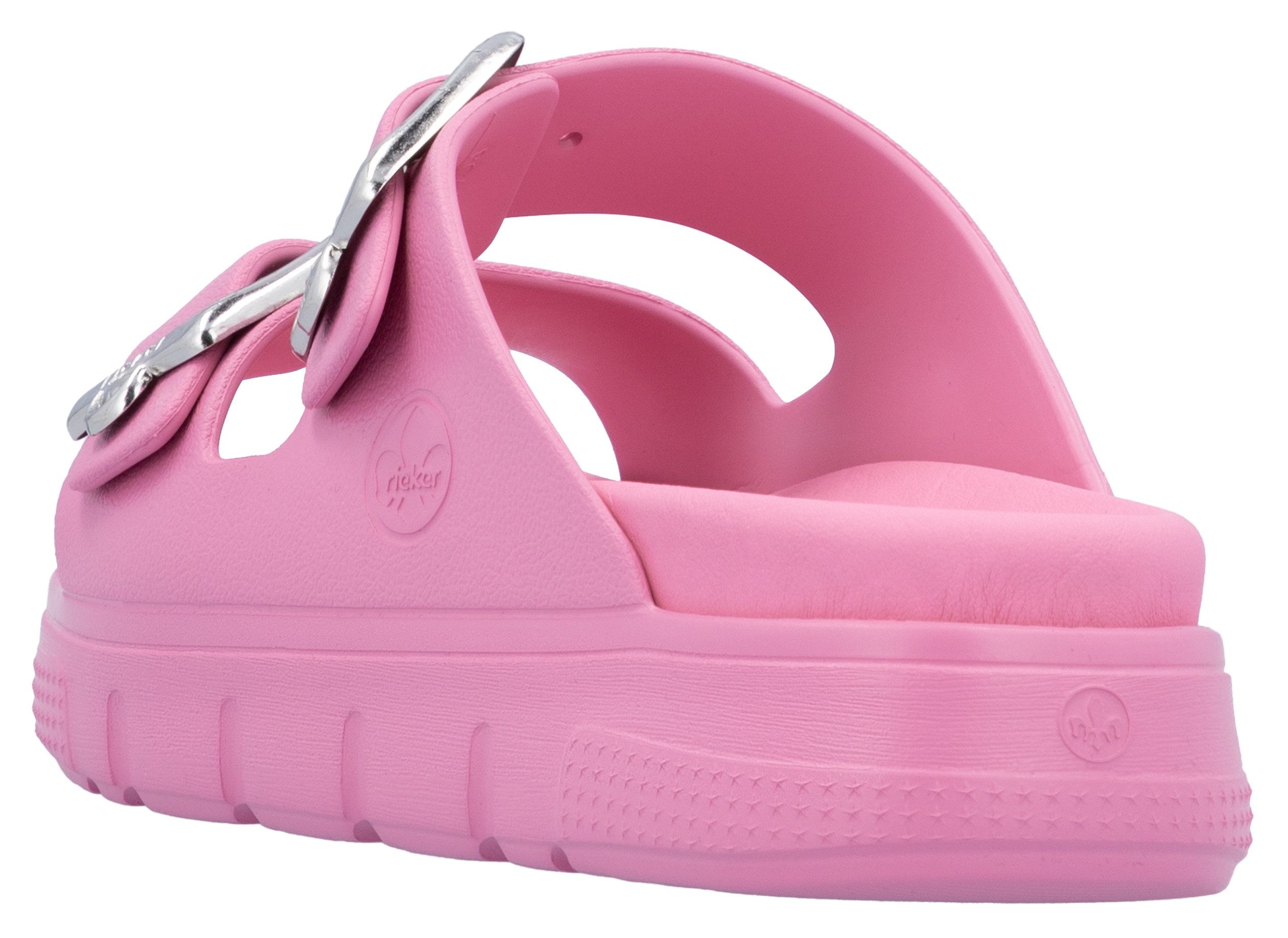Rieker Pantolette, Plateau, Sommerschuh, Schlappen in Weite G (weit) günstig online kaufen