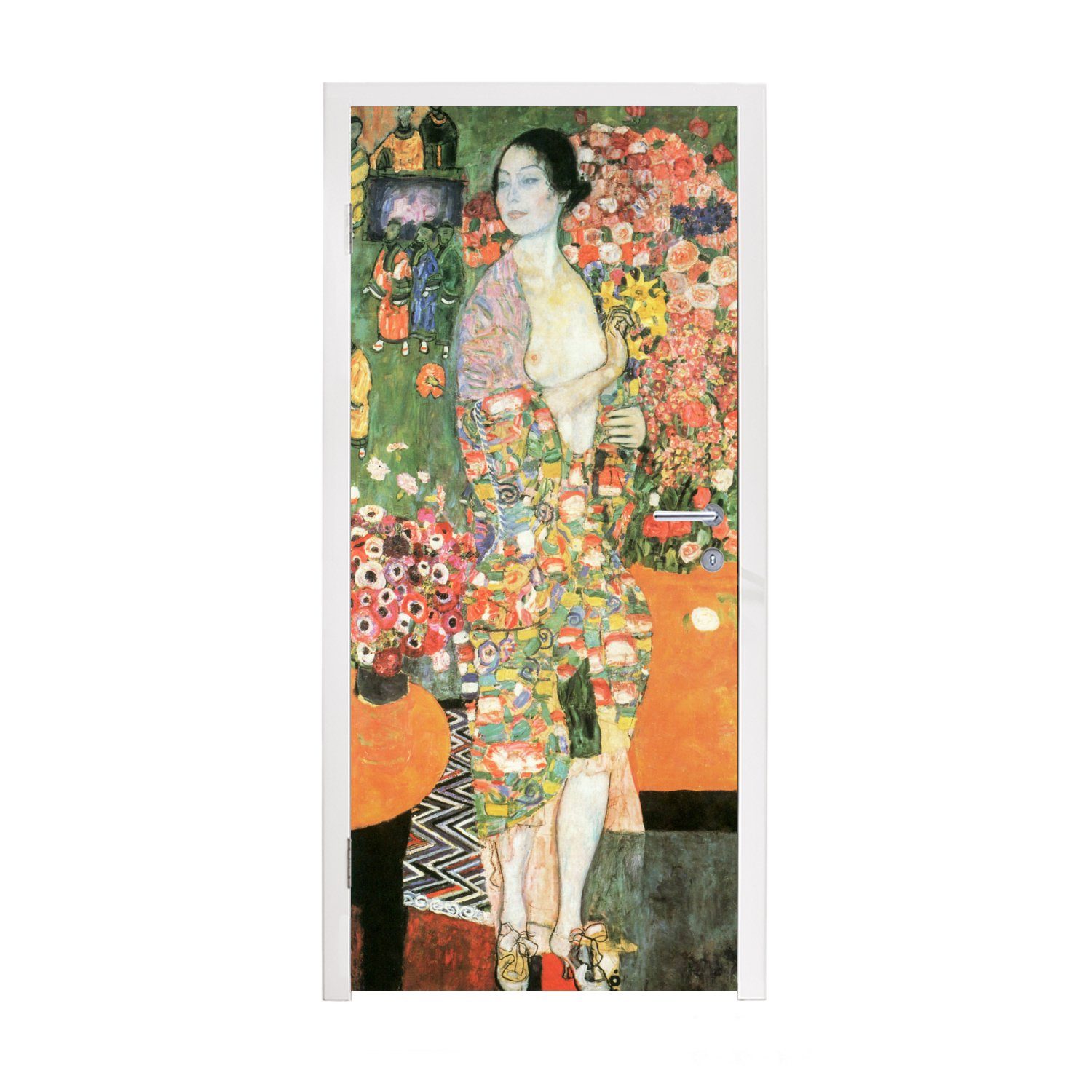 MuchoWow Türtapete Tänzerin - Gustav Klimt, Matt, bedruckt, (1 St), Fototapete für Tür, Türaufkleber, 75x205 cm
