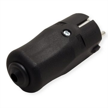 Bachmann Montagestecker schwarz Stromadapter, 0 cm, CEE 7/7 2-polig mit Schutzkontakt