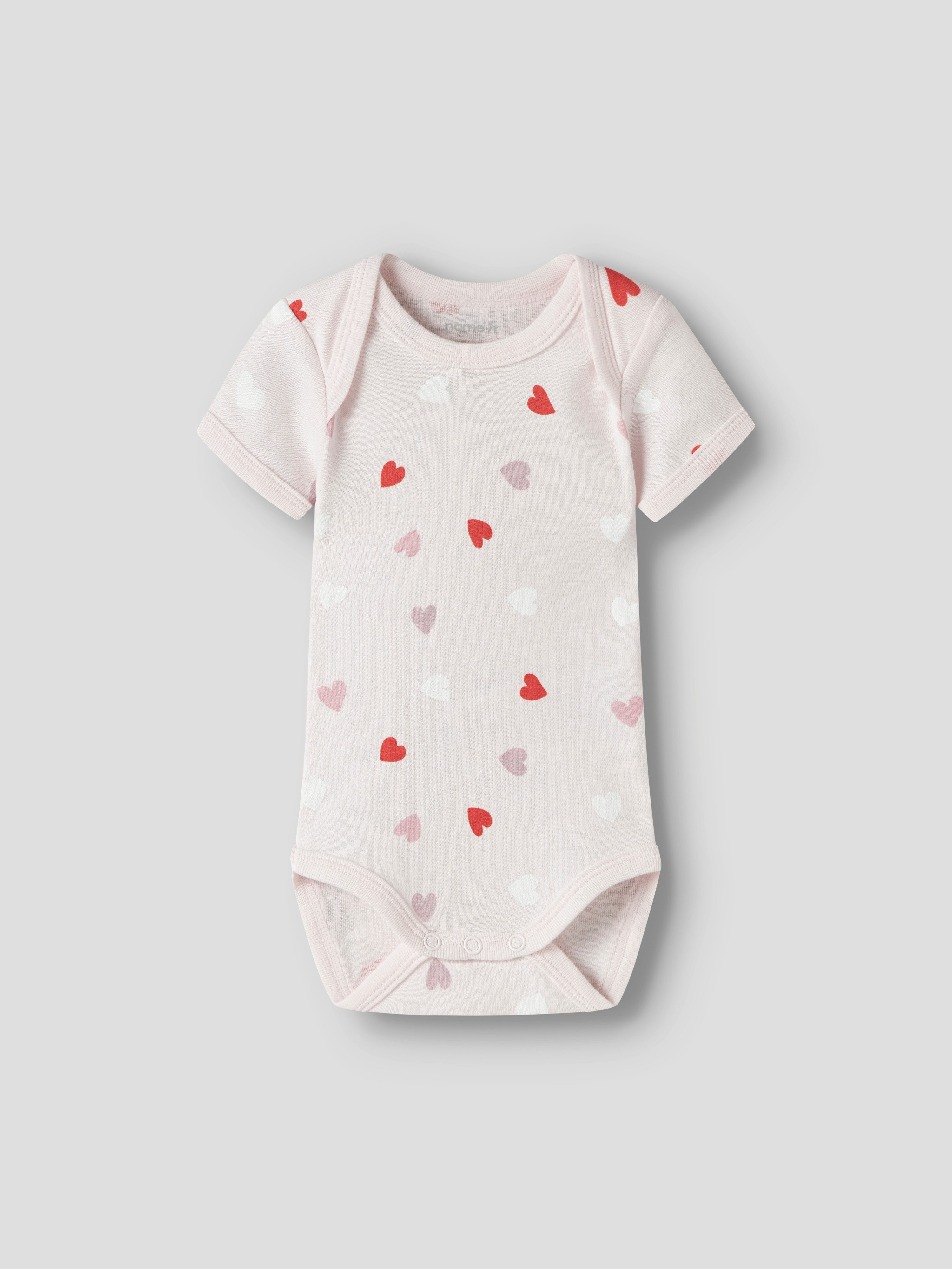 Name It Kurzarmbody NBFBODY 3P SS CARINARIA HEART NOOS (Packung, 3-tlg)