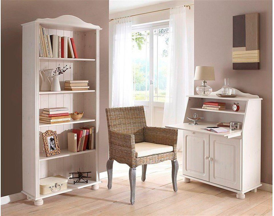OTTO home Sekretär Mette, Schreibtisch im Landhausstil, aus Massivholz, Breite 82 cm