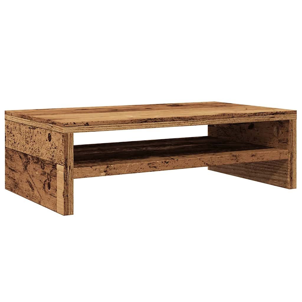 vidaXL Monitorständer Monitorständer Altholz-Optik 42x24x13 cm Holzwerkstoff, (1-tlg)
