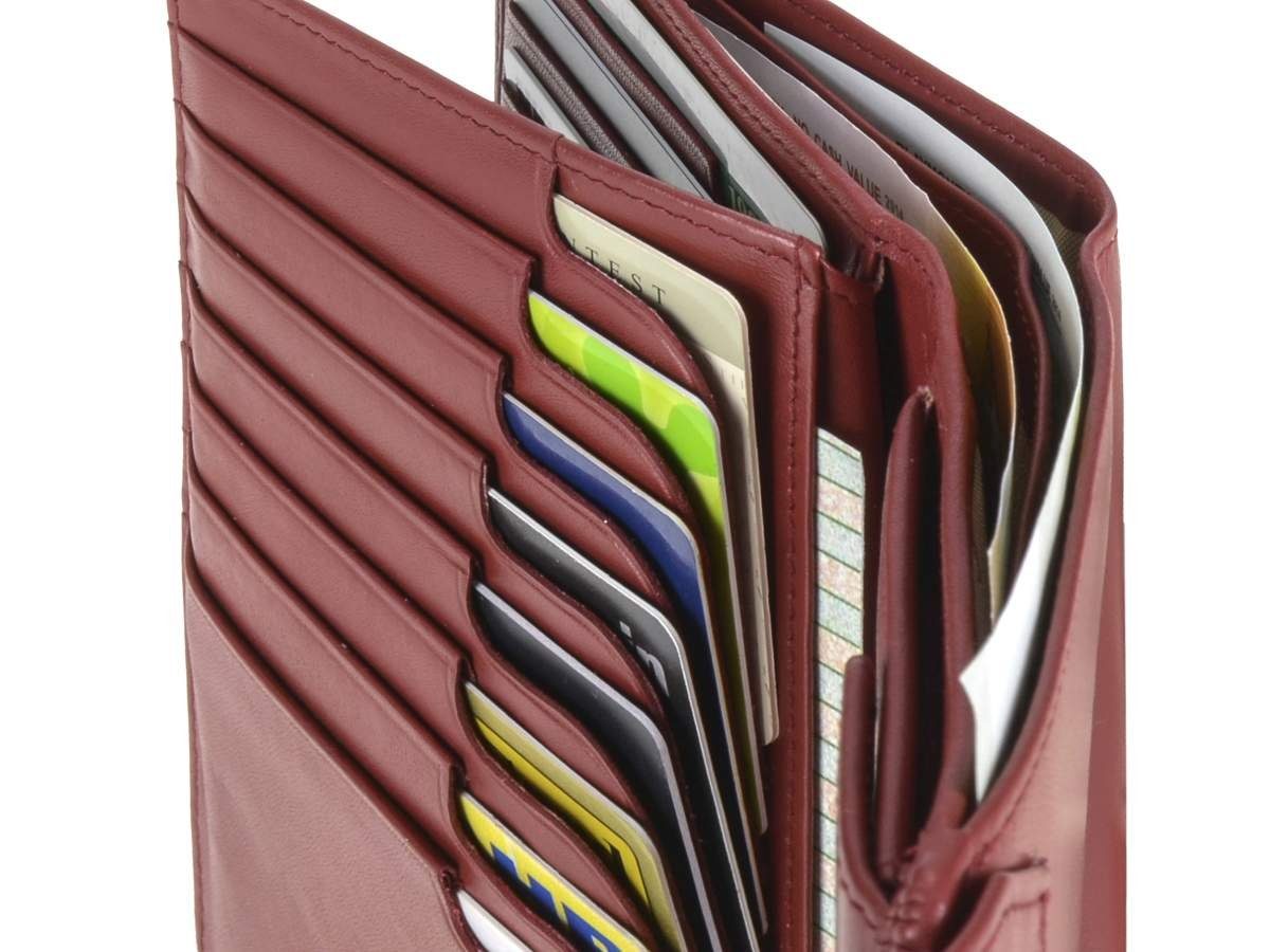 groß, Geldbörse 20 Kartenfächer Schutz rot Datendiebstahl, Helena, Esquire gegen RFID Portemonnaie,