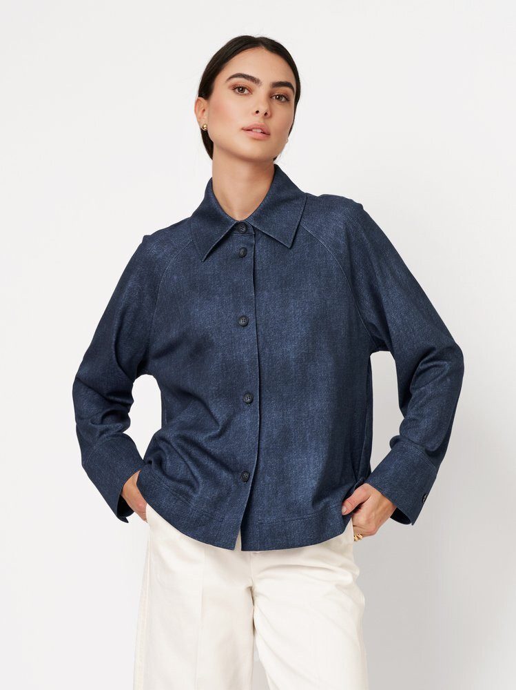 DESOTO Klassische Bluse Sina mit Umlegekragen