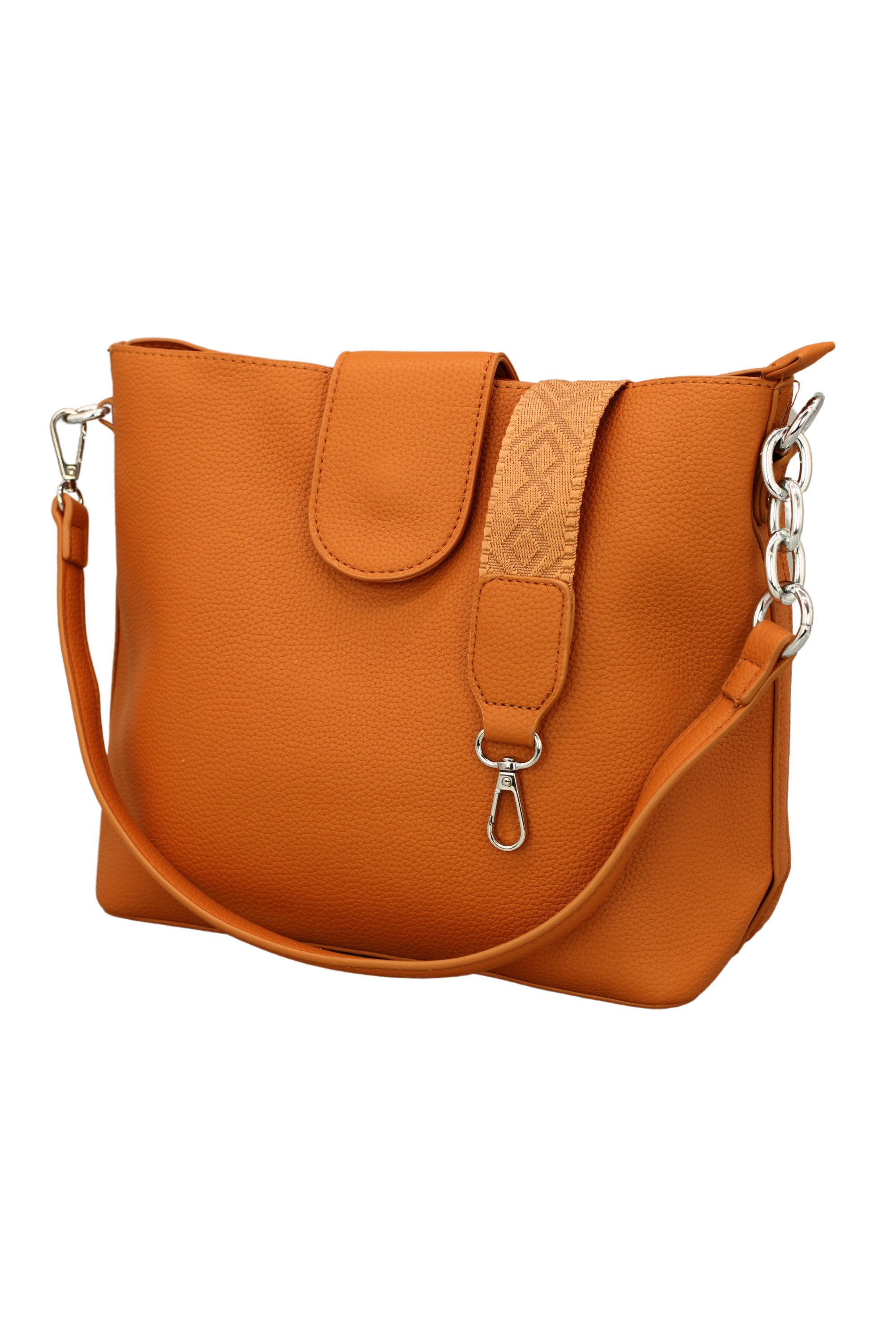 Schultertasche Sellie Damen Handtasche aus Kunstleder mit Schulterriemen – 8 Farben