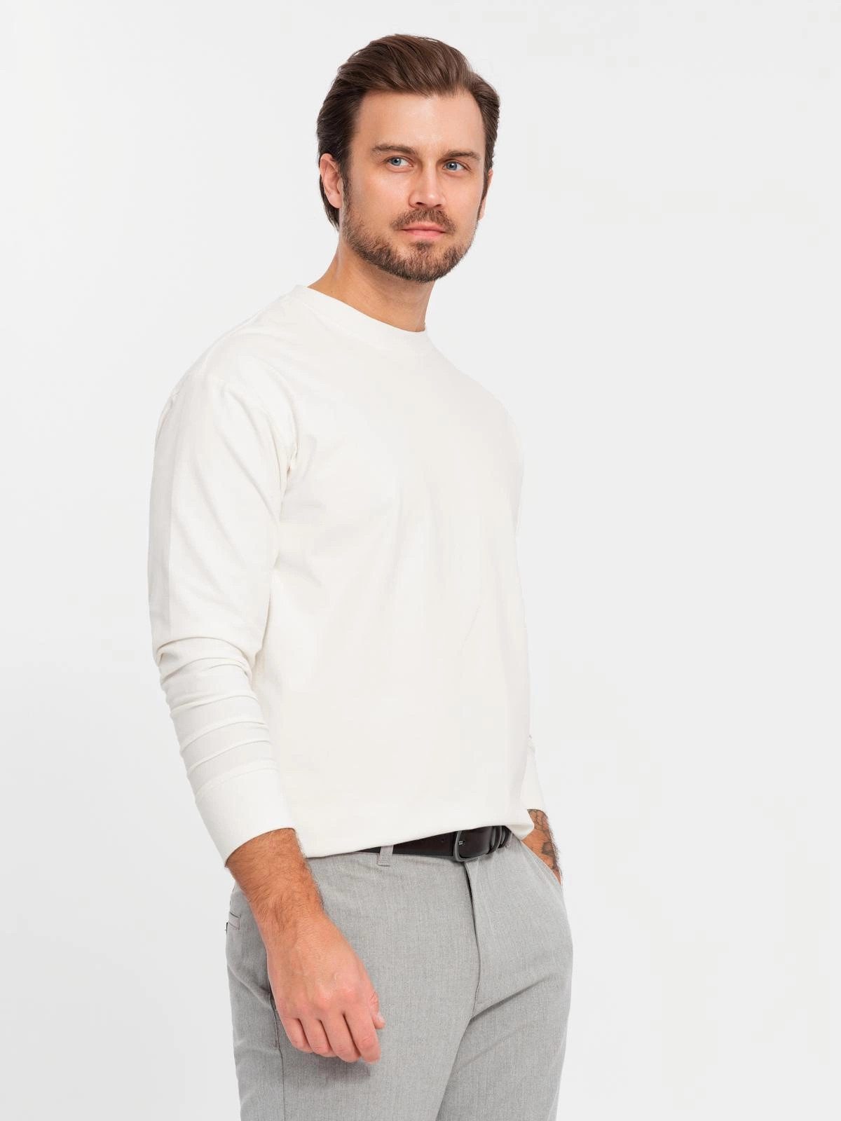 OMBRE Longsleeve Herren-Langarmshirt LOOSE FIT aus günstig online kaufen