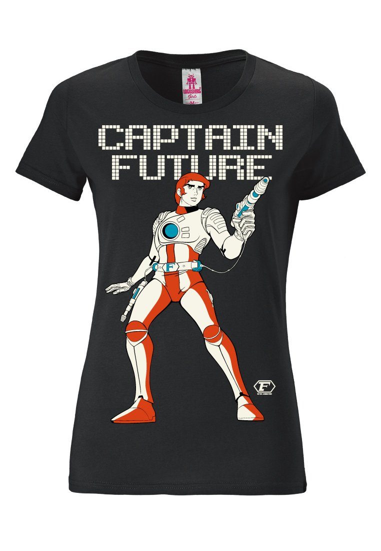 Damen Shirts LOGOSHIRT T-Shirt Captain Future mit coolem Retro-Druck
