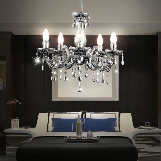 etc-shop Kronleuchter, Design Decken Hänge Lampe Kron Leuchter 5