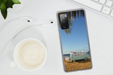 MuchoWow Handyhülle Strand - Bus - Surfen, Phone Case, Handyhülle Samsung Galaxy S20 FE, Silikon, Schutzhülle