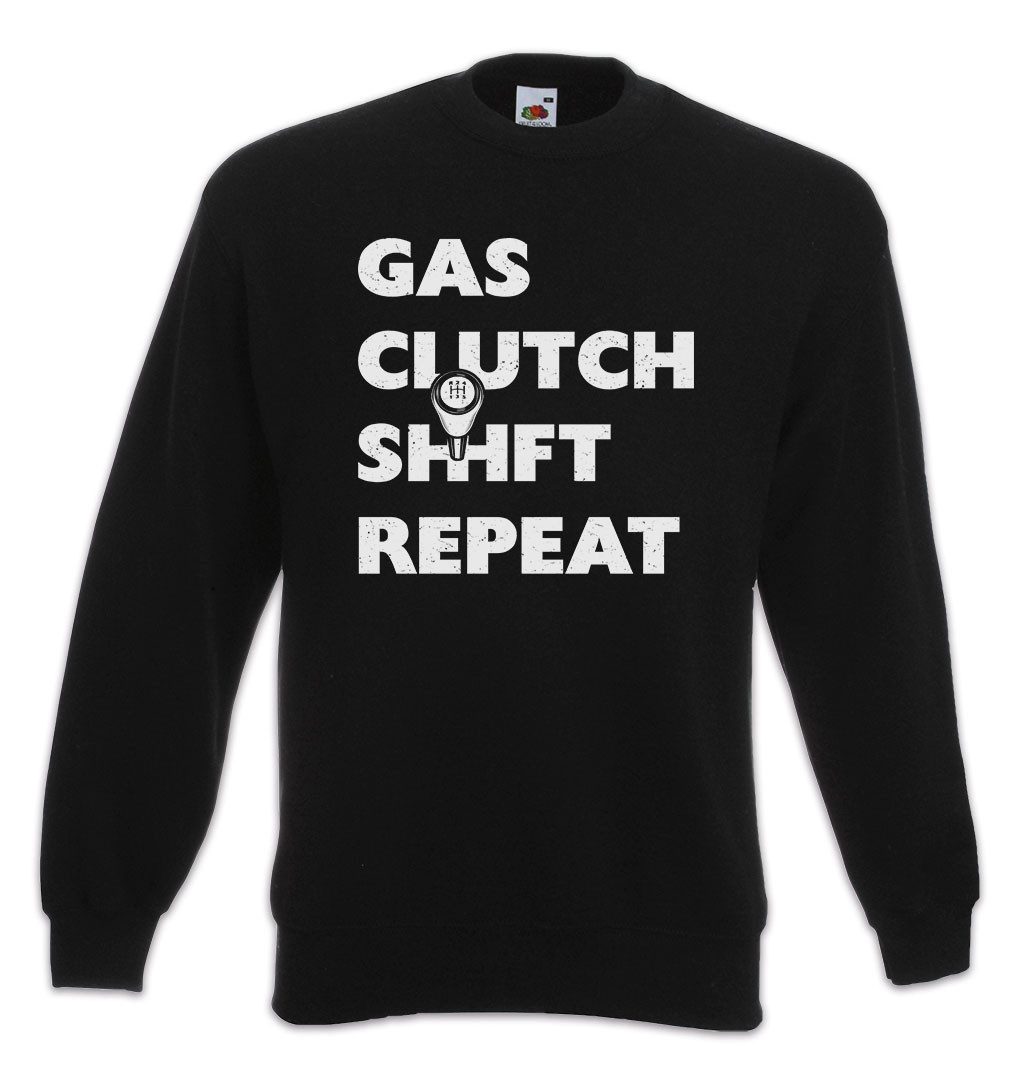 Sweatshirt Gas Clutch Shift Repeat Sweatshirt Polizei Auto Racing Muscle Cars Car