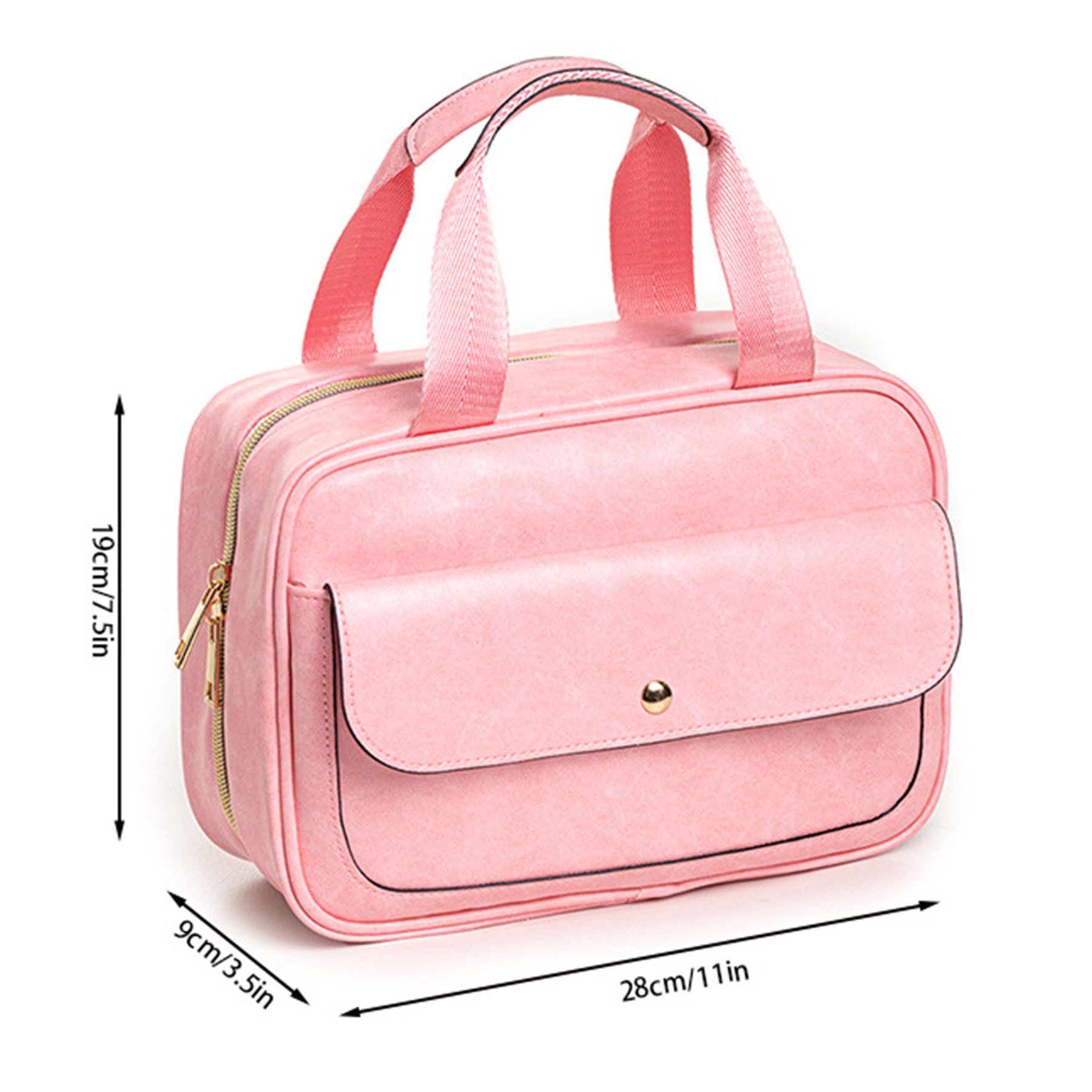 Keyura Kosmetiktasche Kulturtasche Damen wasserdichte  mit Haken,Kulturtasche zum Aufhängen (große Kapazitä Leder Kulturtasche,32 x 13 x 23 cm, rosa, Waschbeutel Kosmetik-Organizer für Damen mit 360°Drehbare Haken), Perfektes Geschenk für Frauen zu Weihnachten,Erntedank oder Geburtstag