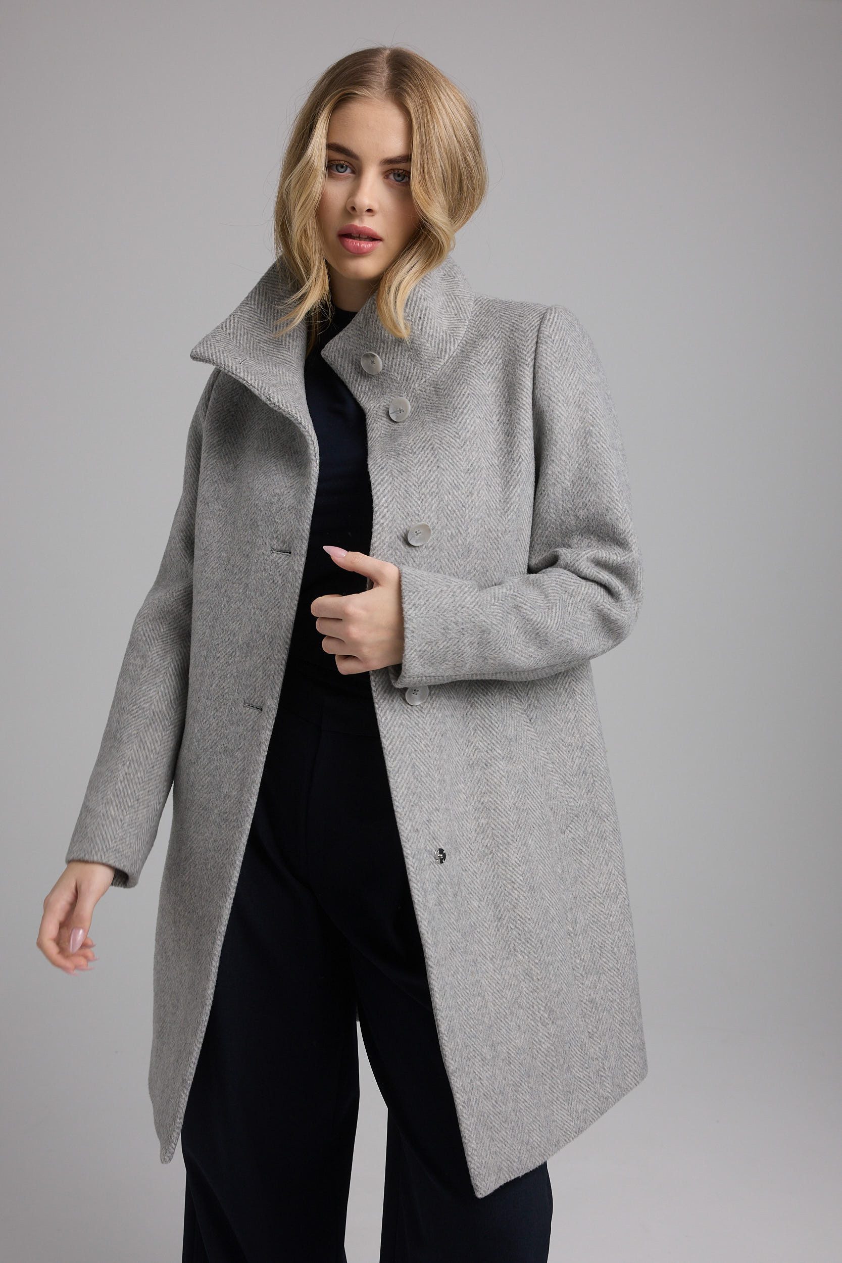 Manisa Wollmantel mit Stehkragen