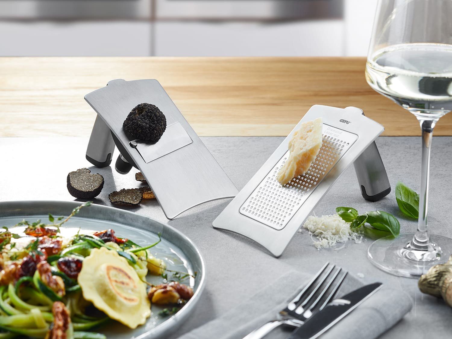 GEFU Käsehobel Edelstahl Trüffel Hobel TARTUFOLO Gourmet Trüffelh