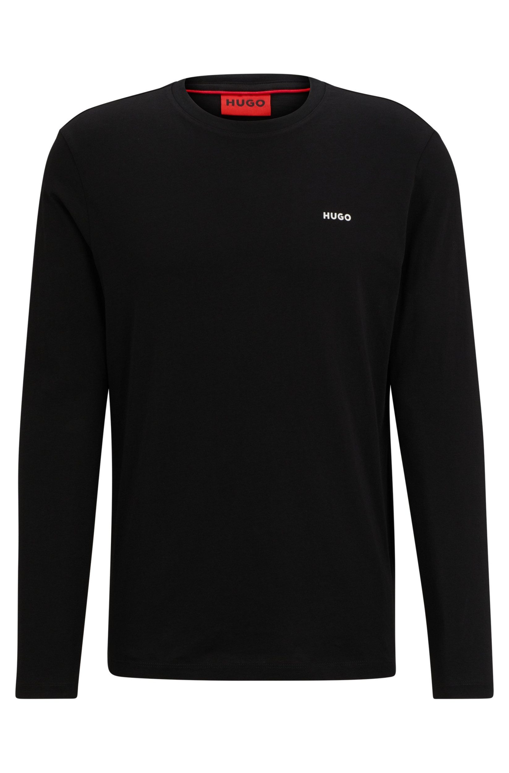HUGO Langarmshirt T-Shirt aus Baumwoll-Jersey mit günstig online kaufen