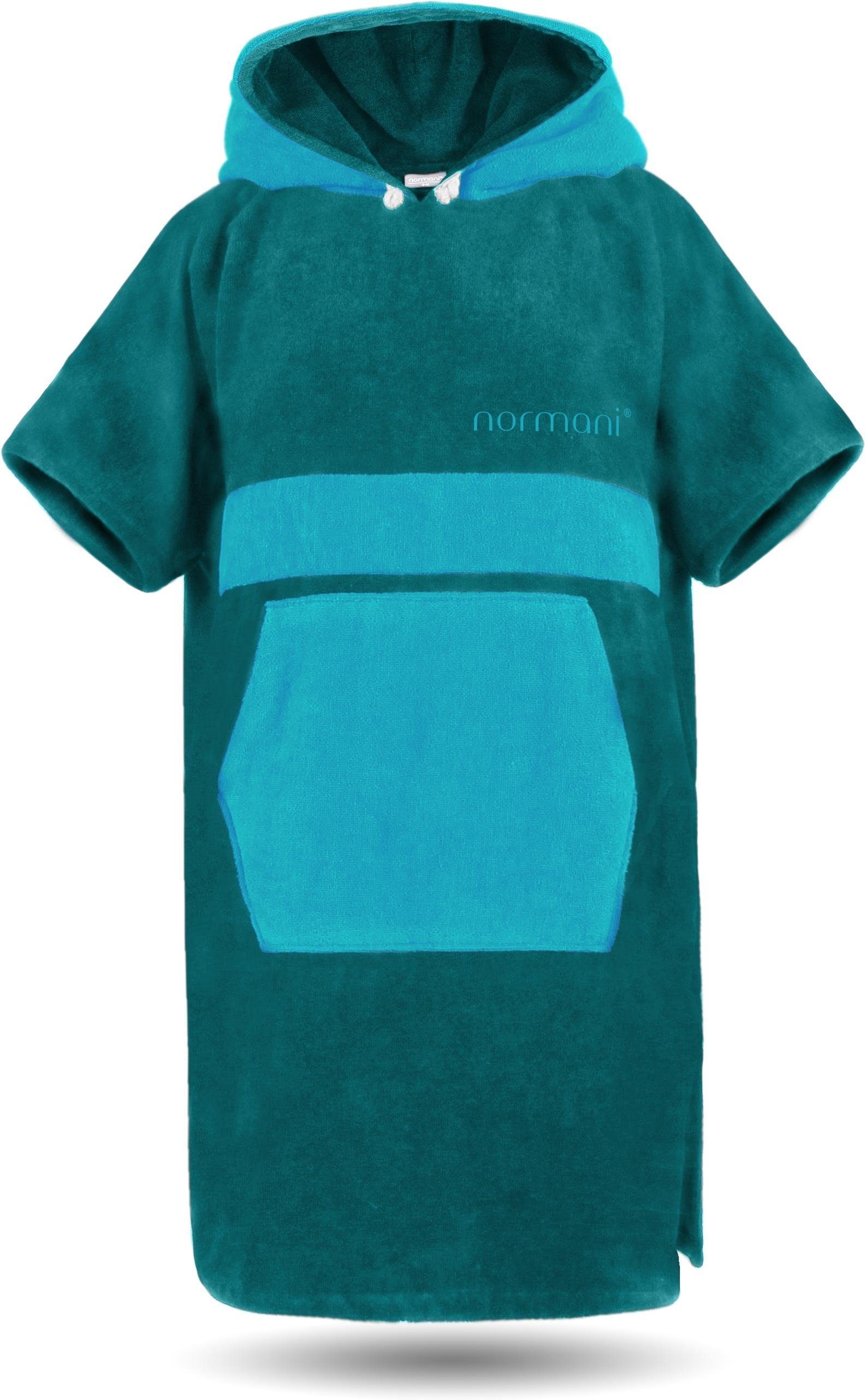 Umzieh-Hilfe Strand-Bademantel für Damen und Herren aus 100% Baumwoll normani Unisex Handtuch-Poncho 