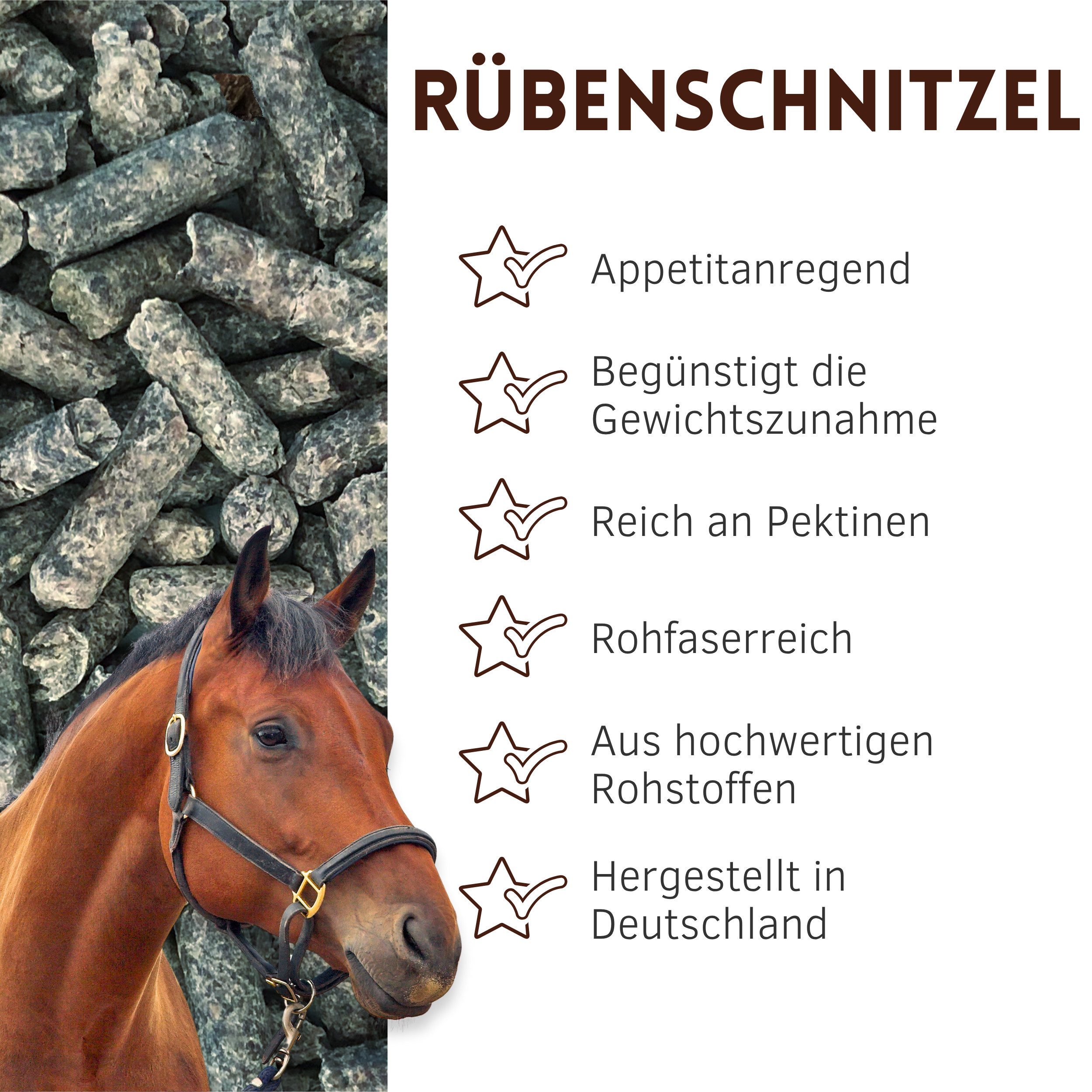 Supravit Rübenschnitzel 20kg - Schmackhaftes & energiereiches Pferdefutter RÜBENSCHNITZEL, Ergänzungsfutter für: Pferd – Bild 2 von 5