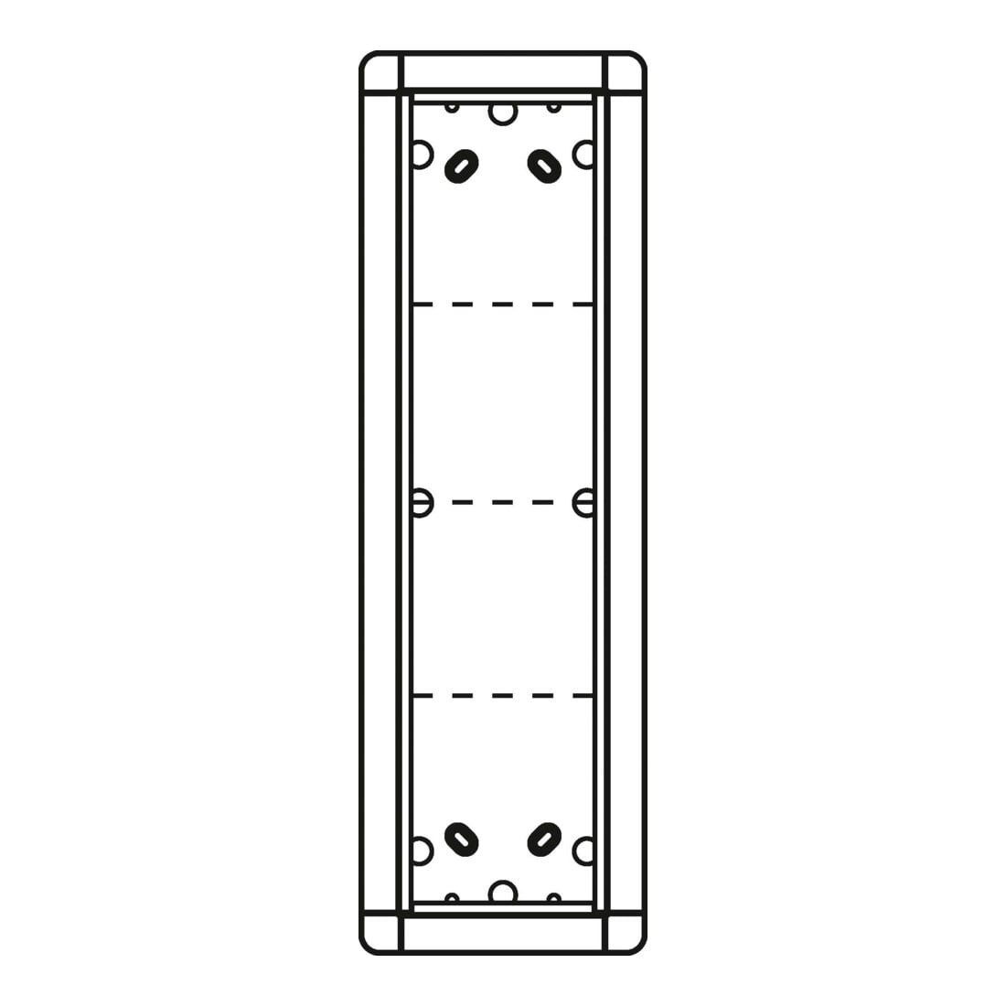 RITTO Schalter Ritto Portier AP-Rahmen ws 4-fach, 133x423mm 1883470