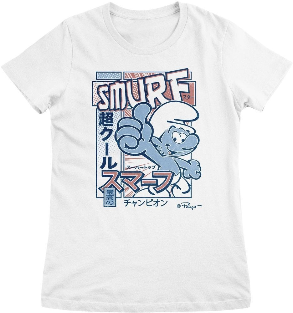 Die Schlümpfe T-Shirt The Smurfs Japanese Poster Girly Tee