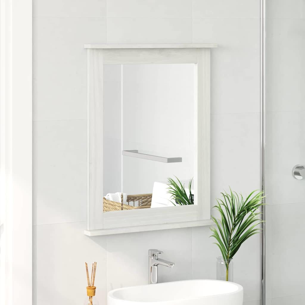 vidaXL Spiegel Spiegel VIGO Antik Weiß 55,5 x 5 x 70 cm Massivholz Kiefer (1-St)