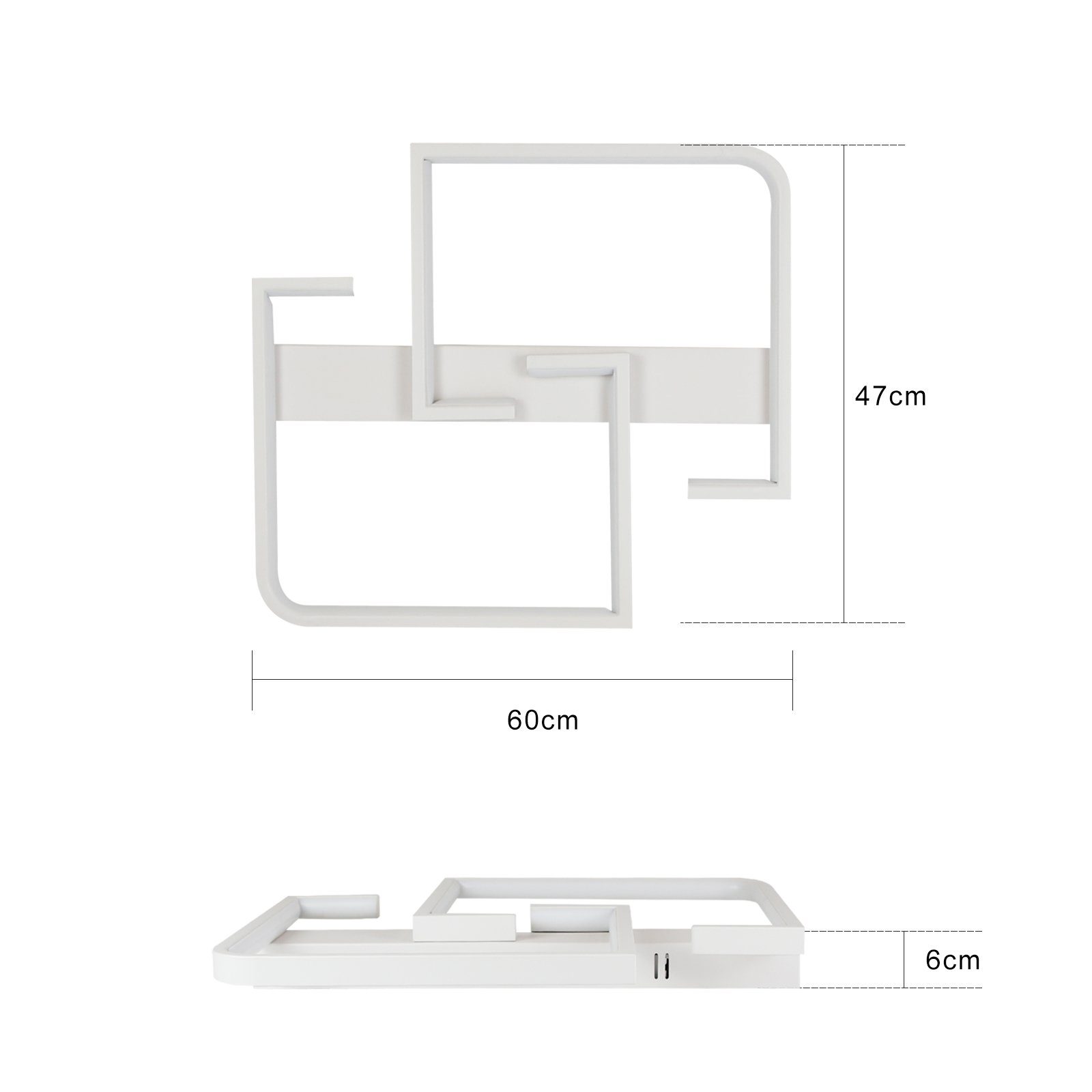 ZMH LED Deckenleuchte Rechteckige Deckenlampe 30*25*4.5cm Modern für Schlafzimmer Flur, Hochwertige Lampenperlen, LED fest integriert, 3000-6500k – Bild 5 von 5