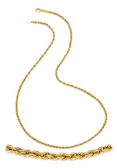 Firetti Collierkettchen Schmuck Geschenk Gold 375 Halsschmuck Halskette Goldkette Kordelkette, Made in Germany