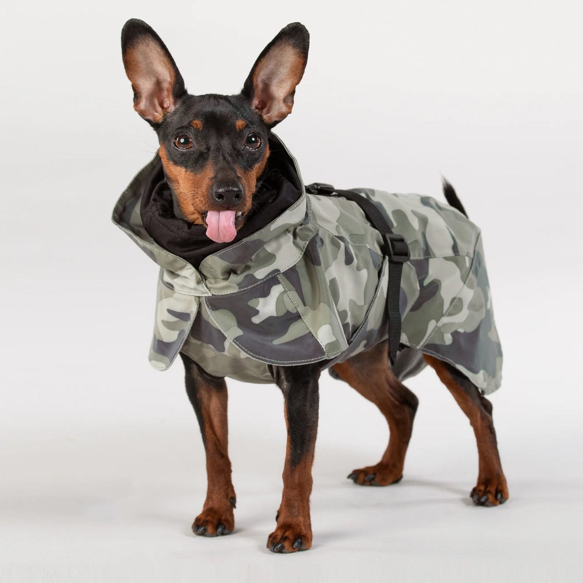 PAIKKA Hunderegenmantel Hunde Regenmantel wärmend "Recovery Raincoat camouflage
