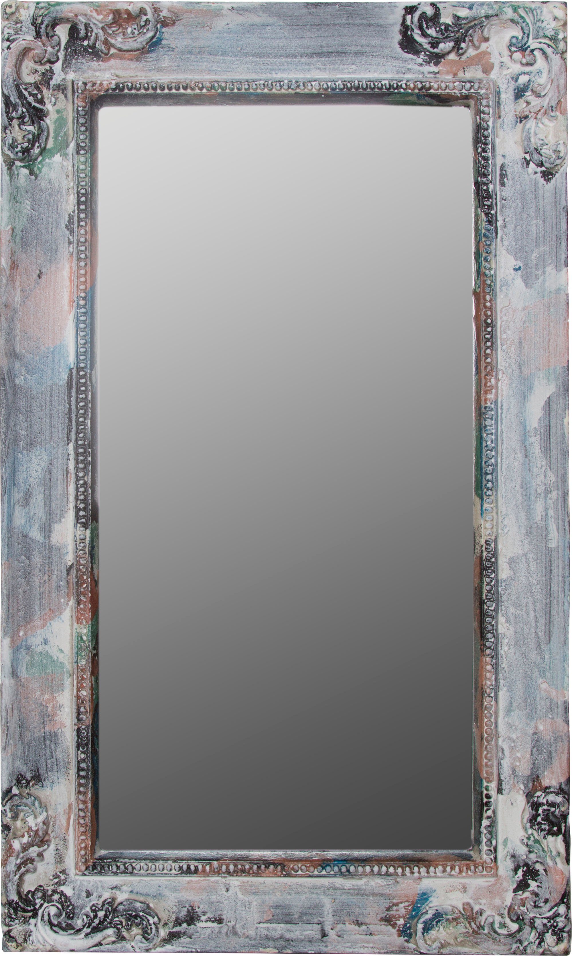 Shabby Optik Accessoires Manja verzierter & Rahmen Möbel aus Holz, (1-St), Myflair rechteckig, Wandspiegel
