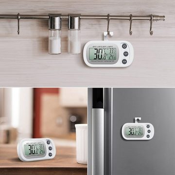 autolock Kühlschrankthermometer Kühlschrank Thermometer Digitales Gefrierschrank Thermometer, Innenthermometer mit Magnetisch für Zuhause Restaurants