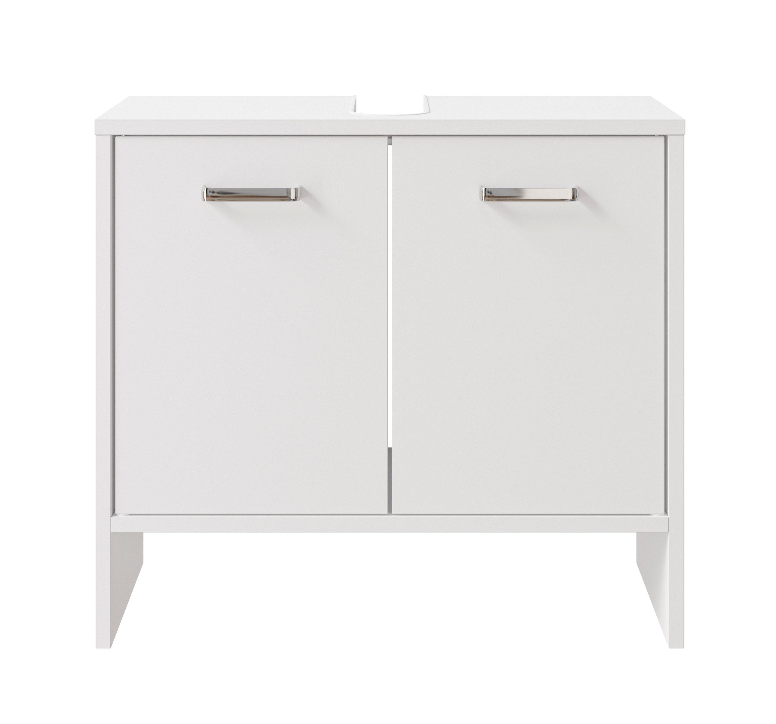 PELIPAL Waschbeckenunterschrank Quickset 300 60,6 cm breit Weiß | Weiß