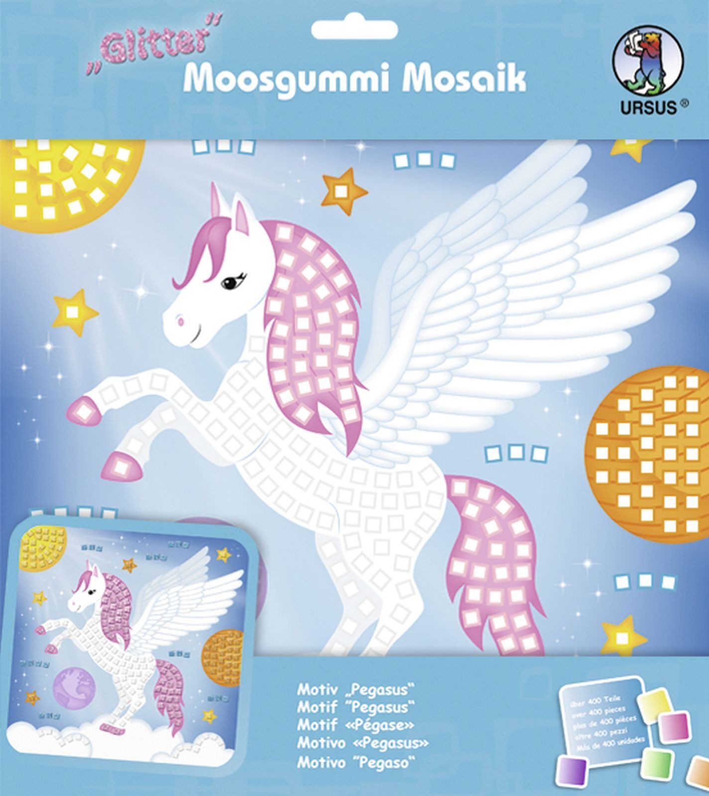 Ursus - Ludwig Bähr Bastelfilz Moosgummi Mosaik Glitter Pegasus