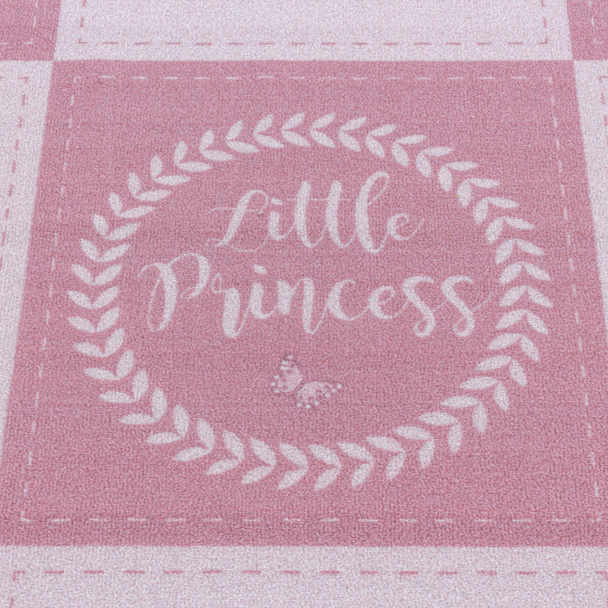 Kinderteppich Mädchenteppich Prinzessinnenteppich Prinzessin Kurzflorteppich rosa, Giancasa